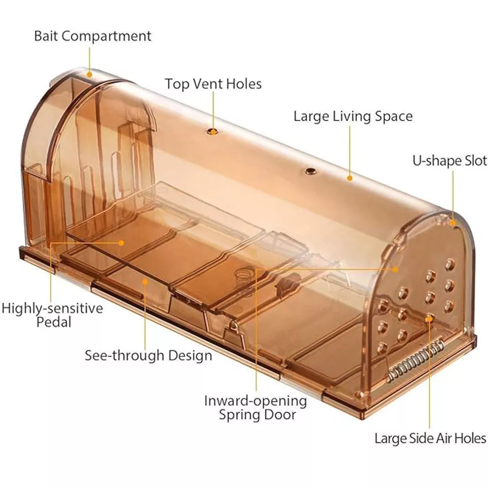 No Kill Live Mice Catch Cage, Indoor and Outside Humane Mouse Traps