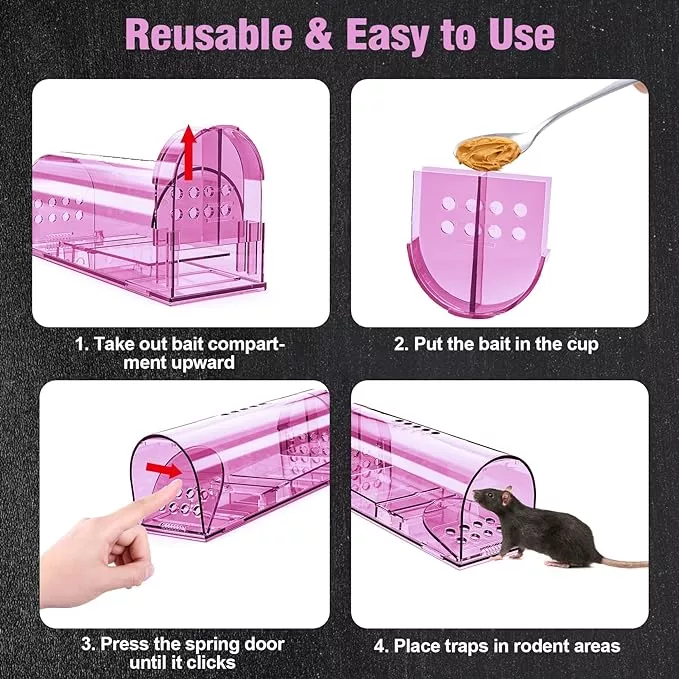 Reusable small mouse trap for home and outdoor use